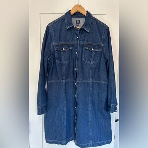 GAP Blue Denim Shirt Dress